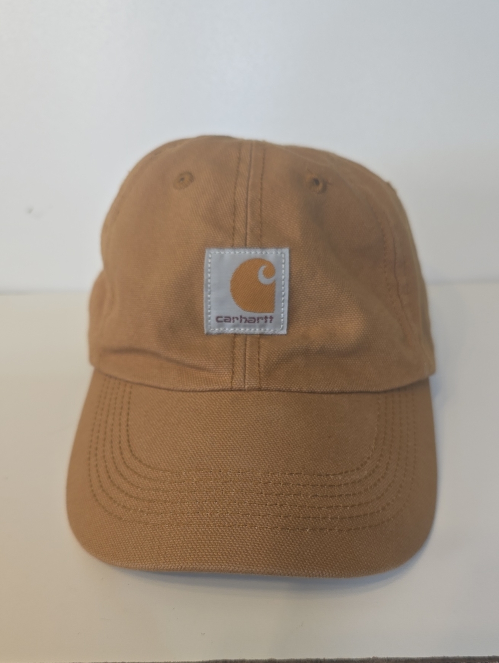 Carhartt Brown Duck Canvas Trucker Hat Cap Workwear Vintage Style Kids